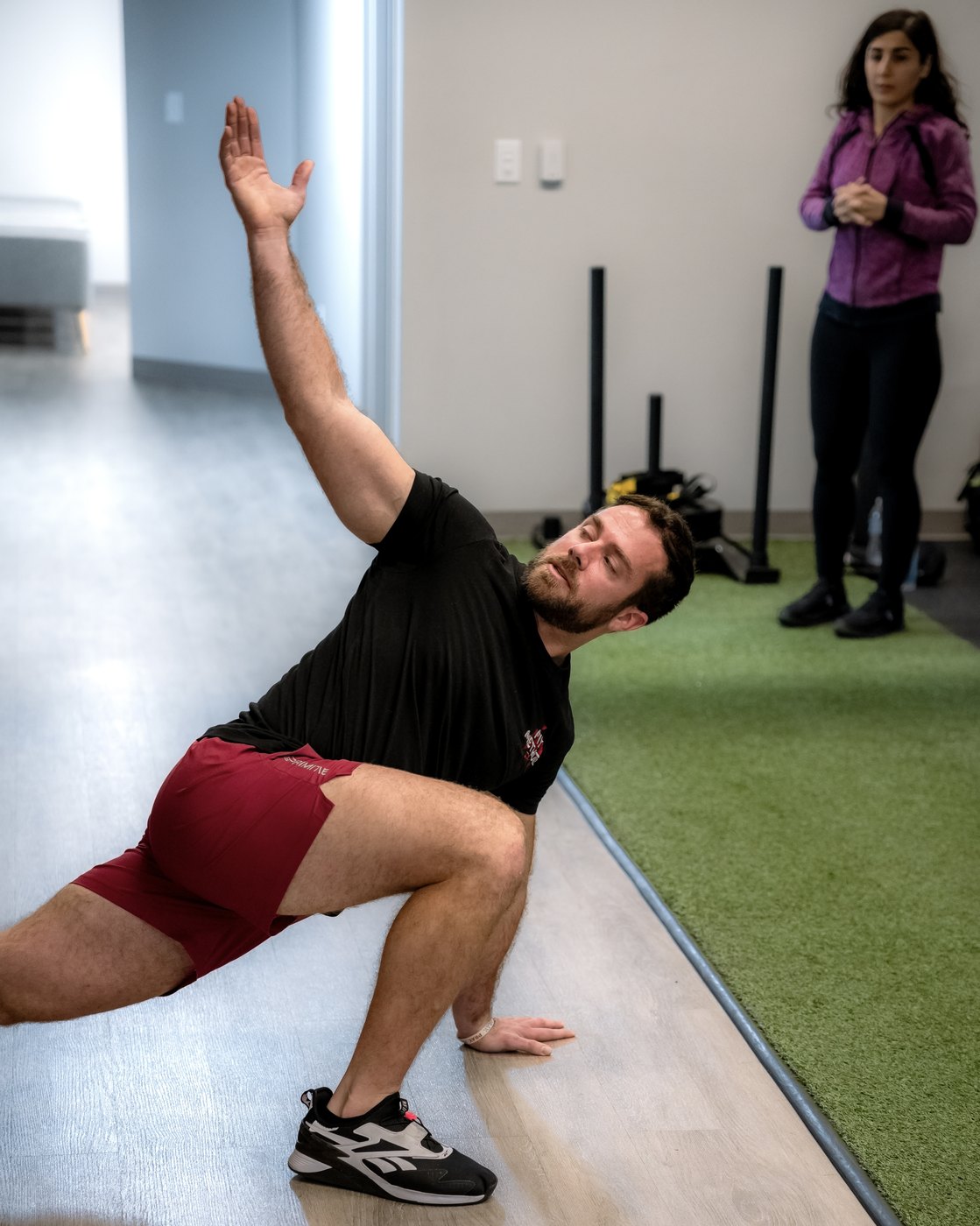 TJ demonstrating a mobility drill